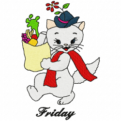 Cats Embroidery Design 9